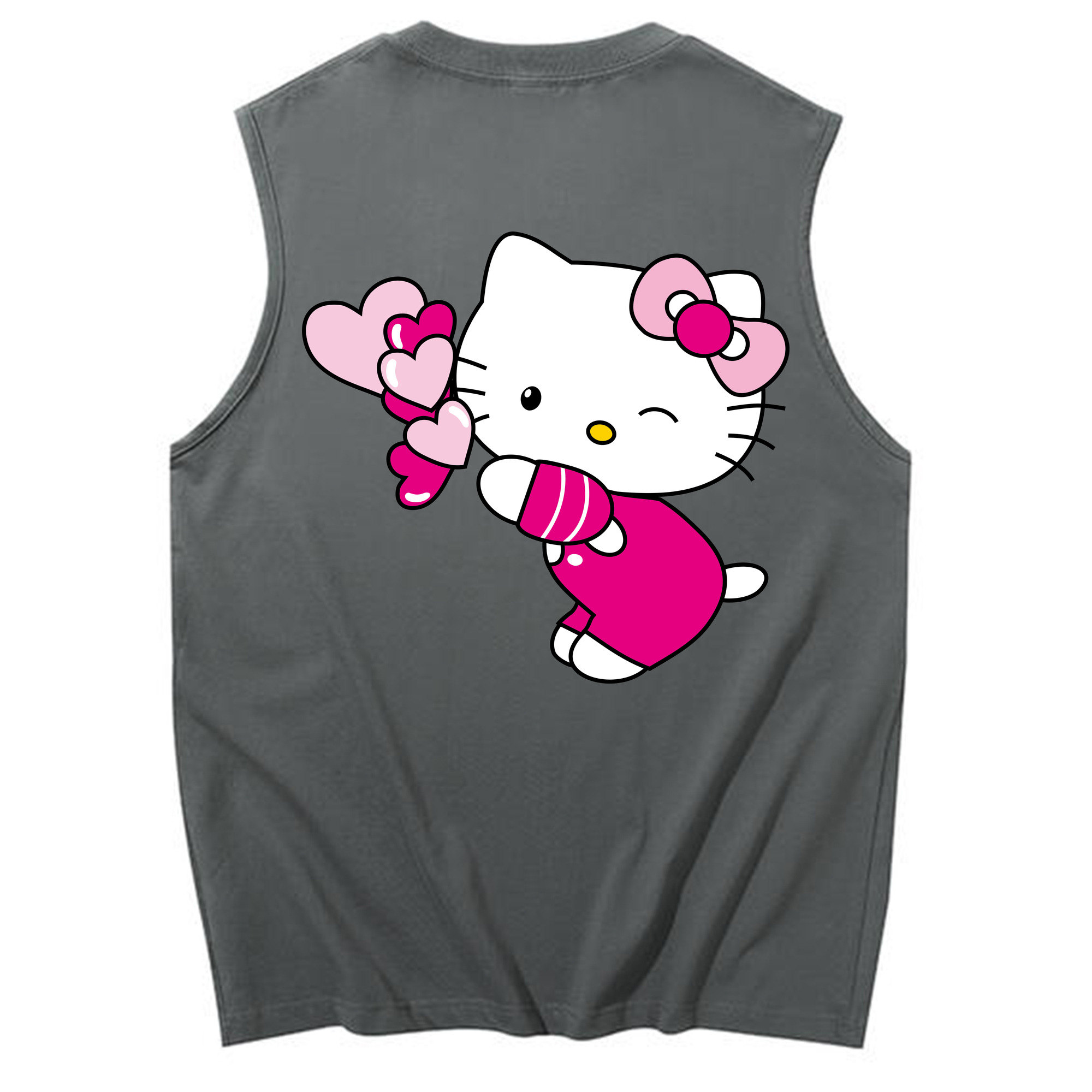 （画像用） Hello Kitty ハローキティ コットン100％タンクトップ（背面プリント）